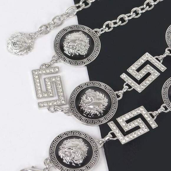 Metal Rhinestone Plus Size Chain Belt - Picture 5 of 6